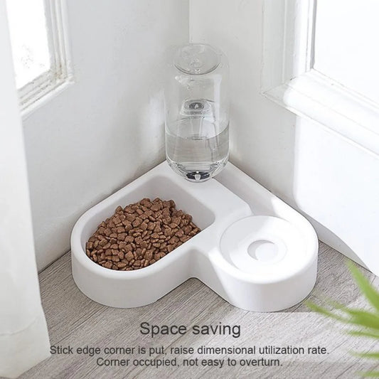 Gravity Pet Feeder Bowl — 500ml Auto Refill for Dogs & Cats