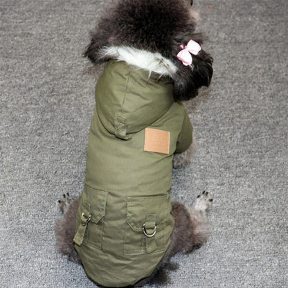 Winter Puppy Pet Dog Coat for Small Medium Dogs Thicken Warm Chihuahua Yorkies Hoodie Pets Jacket Clothing