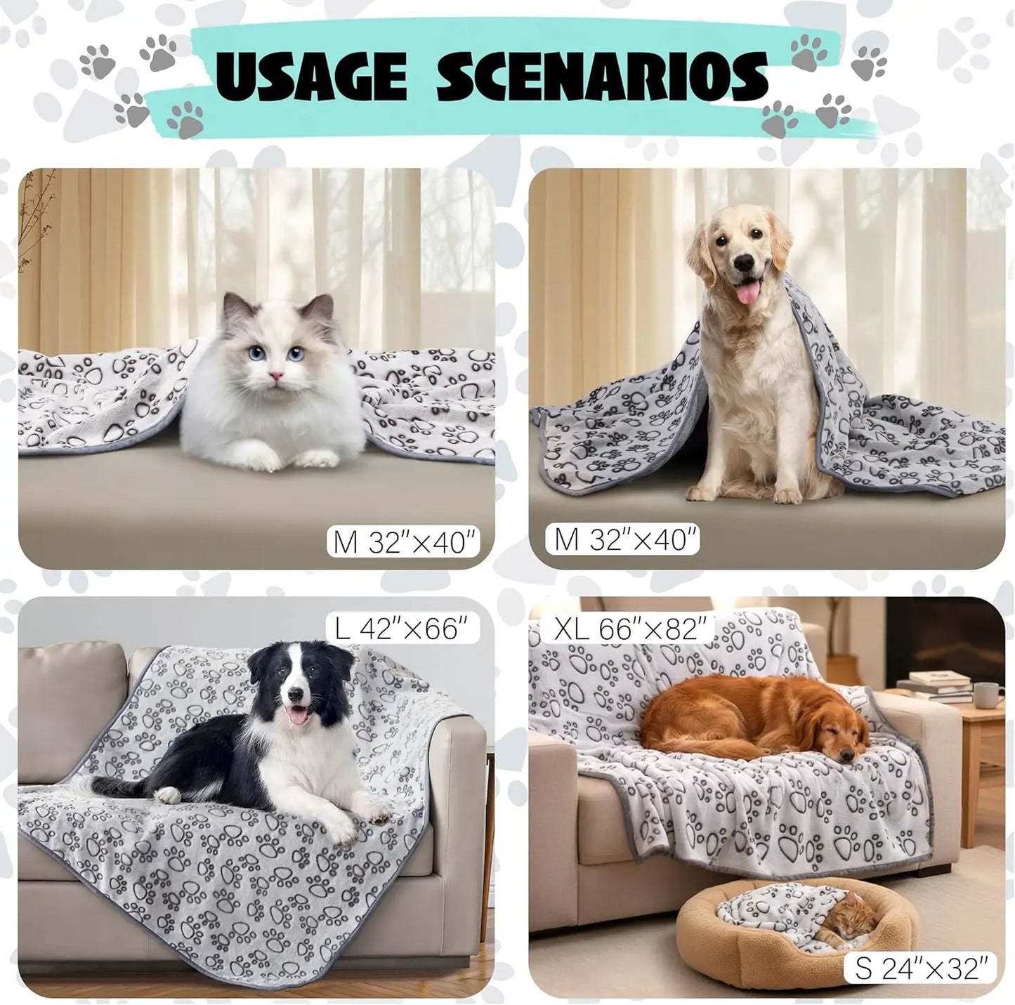 Premium Soft Pet Blanket – Washable Fleece Throw for Dogs & Indoor Cats