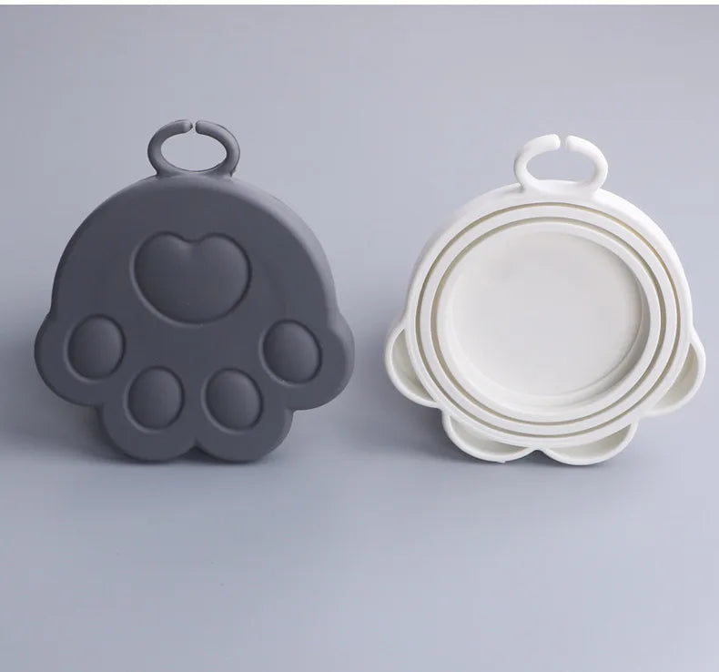 Silicone Pet Can Lid with Spoon — Reusable Food Sealer