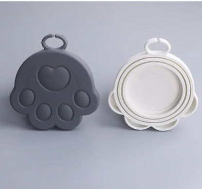 Silicone Pet Can Lid with Spoon — Reusable Food Sealer