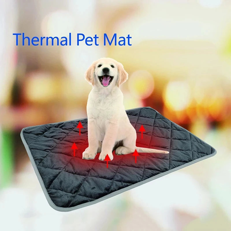 Warm Thermal Pet Bed Mat — Anti-Slip Fleece Cushion