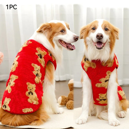 Flannel Pet Pajamas & Warm Vest Coat — For Dogs & Cats