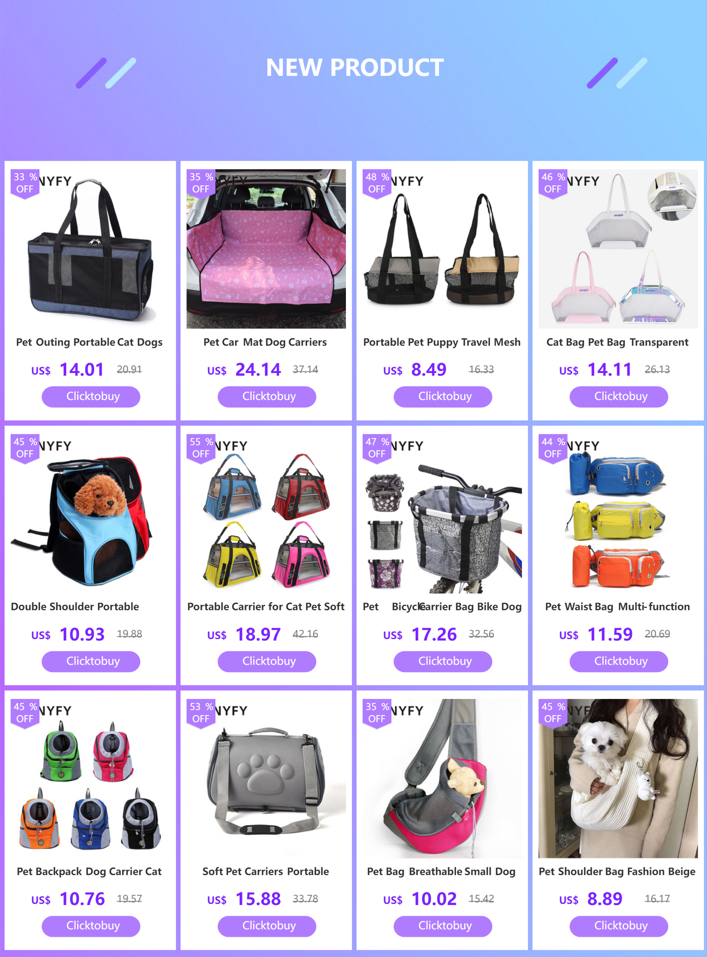 Portable Cat Carrier Bag — Breathable Travel Shoulder Bag