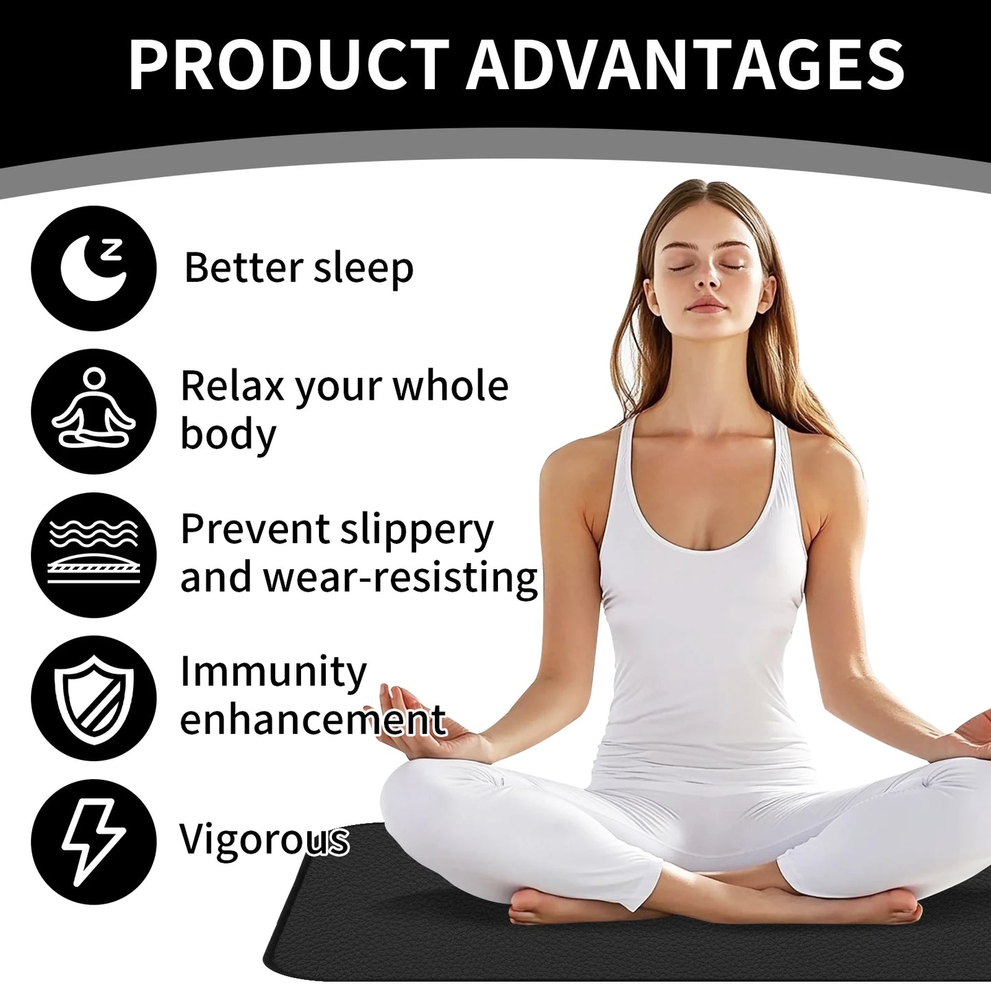 Earthing Grounding Mat – Indoor Wellness Pad for Better Sleep, Pain Relief & Reduced Anxiety