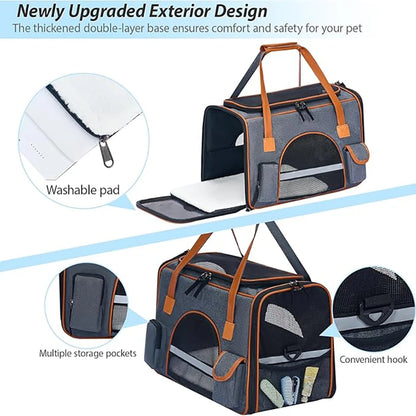 Anti-Collapse Pet Carrier Bag – Travel Handbag for Cats, Puppies & Small Pets