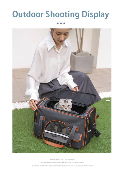 Anti-Collapse Pet Carrier Bag – Travel Handbag for Cats, Puppies & Small Pets
