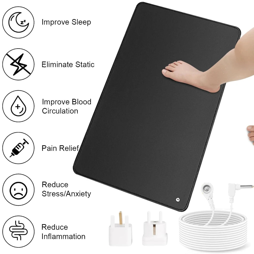 Earthing Grounding Mat – Indoor Wellness Pad for Better Sleep, Pain Relief & Reduced Anxiety