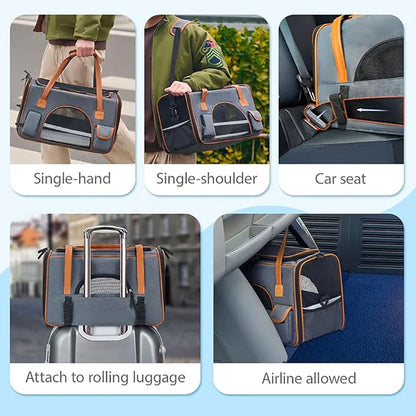 Anti-Collapse Pet Carrier Bag – Travel Handbag for Cats, Puppies & Small Pets