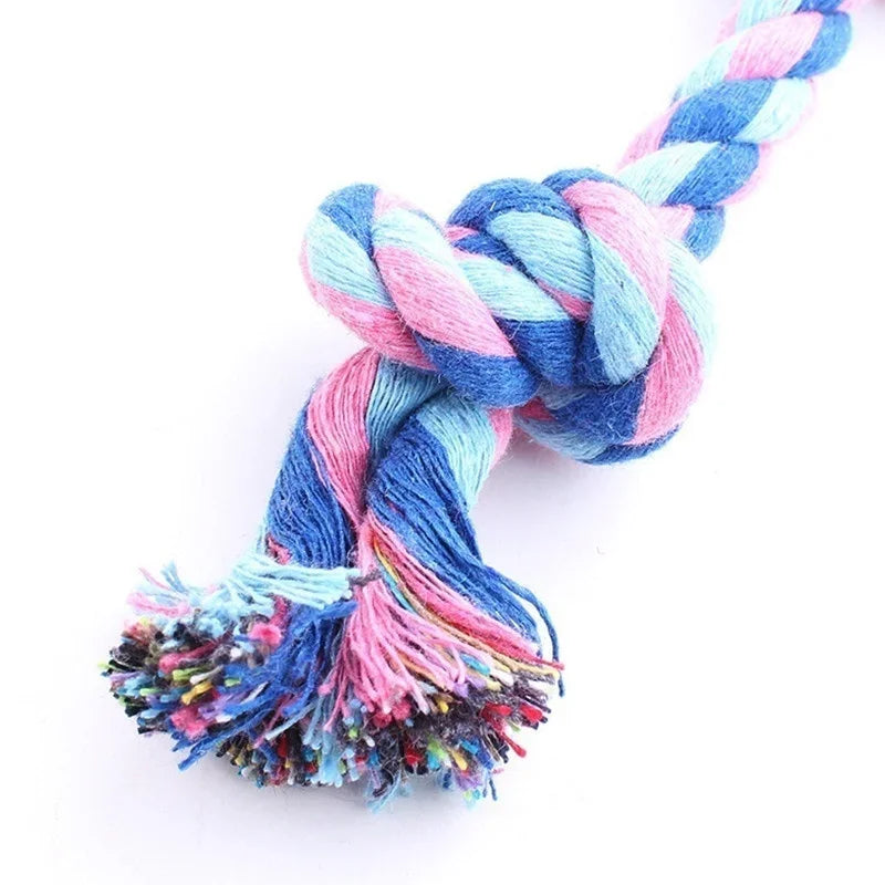 Colorful Double Knot Dog Teething Chew Toy