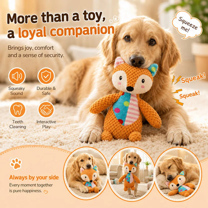 Squeaky Plush Pet Puzzle Toy — Chew-Resistant for Cats & Dogs