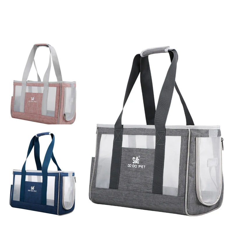Portable Cat Carrier Bag — Breathable Travel Shoulder Bag
