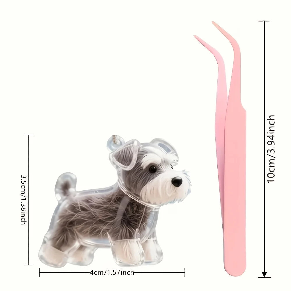 Dog Hair Memorial Keychains — Set of 2 with Tweezer