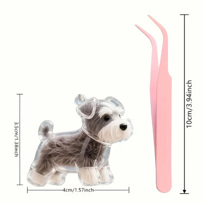 Dog Hair Memorial Keychains — Set of 2 with Tweezer