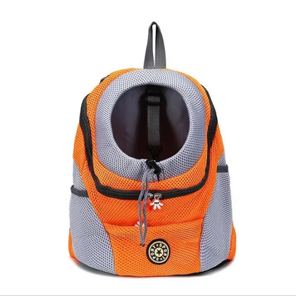 Breathable Pet Backpack Carrier – Front & Back Wear with Reflective Strips for Dogs & Cats
