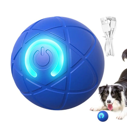 Interactive Auto-Rolling Ball Dog Toy – USB Rechargeable LED Shaky Ball for Dogs & Puppies