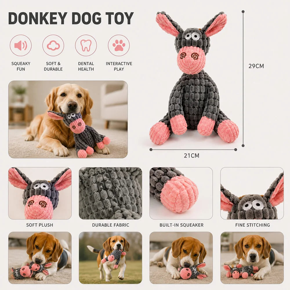 Squeaky Plush Pet Puzzle Toy — Chew-Resistant for Cats & Dogs