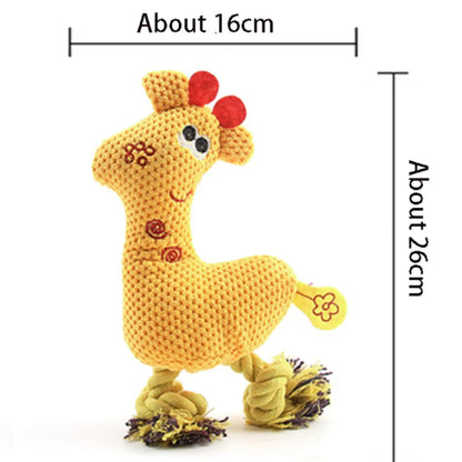 Squeaky Plush Bone Dog Toy — Puppy Teething & Molar