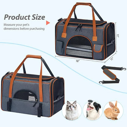Anti-Collapse Pet Carrier Bag – Travel Handbag for Cats, Puppies & Small Pets