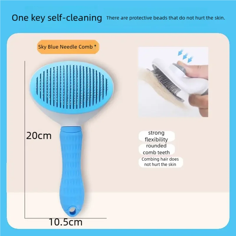 Pet Dog Brush Cat Comb Self Cleaning Pet Hair Remover For Dogs Cats Grooming Tools Pets Dematting Comb Pet Grooming Accessories