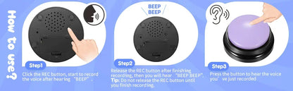 Recordable Dog Communication Button — Pet Training Buzzer