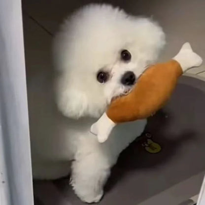 Squeaky Plush Bone Dog Toy — Puppy Teething & Molar