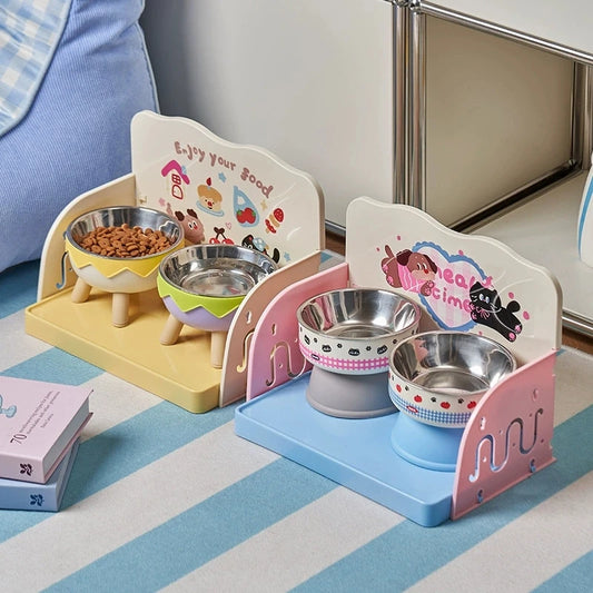 Elevated Pet Bowl Stand – Raised Feeding Station with Anti-Slip Base for Cats & Dogs