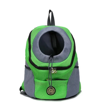 Breathable Pet Backpack Carrier – Front & Back Wear with Reflective Strips for Dogs & Cats