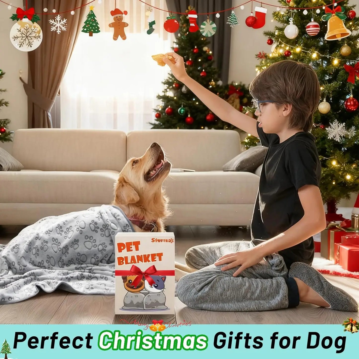 Premium Soft Pet Blanket – Washable Fleece Throw for Dogs & Indoor Cats