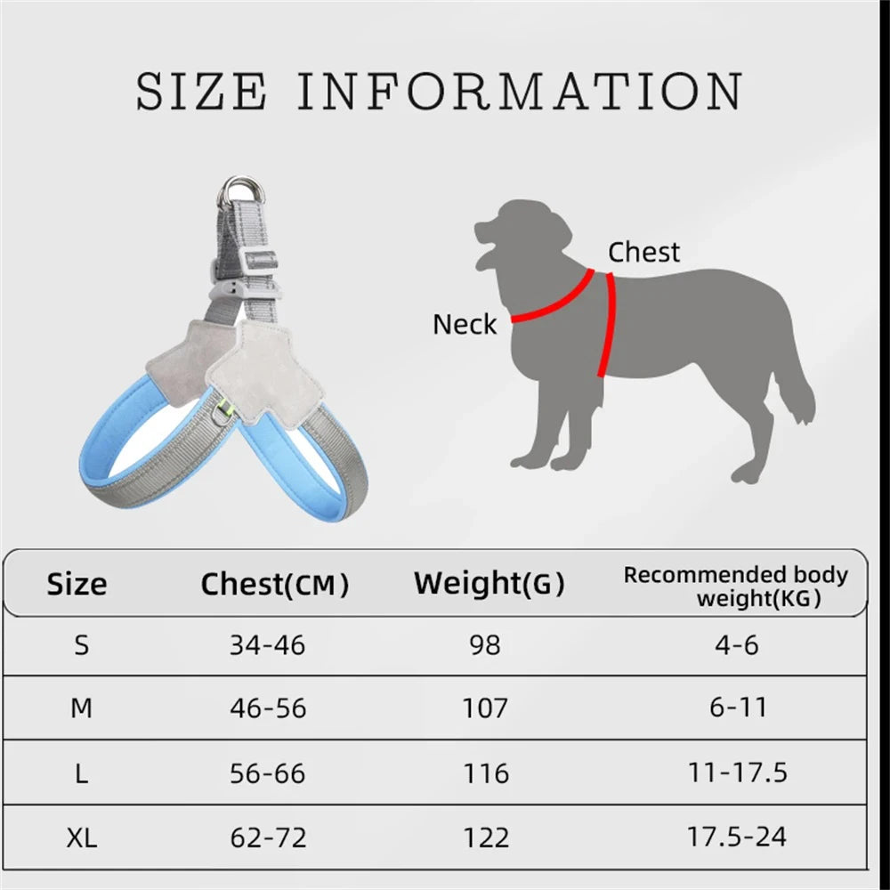 No-Pull Breathable Mesh Dog Harness — Reflective & Adjustable