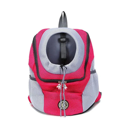 Breathable Pet Backpack Carrier – Front & Back Wear with Reflective Strips for Dogs & Cats