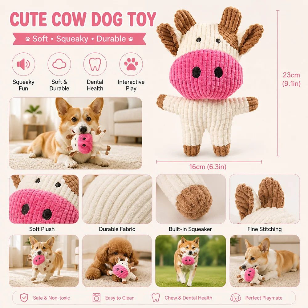 Squeaky Plush Pet Puzzle Toy — Chew-Resistant for Cats & Dogs