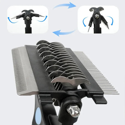 3 In 1 Pet Deshedding Brush Dog Hair Remover Pet Fur Knot Cutter Puppy Cat Comb Brushes Dogs Grooming Shedding Supplies