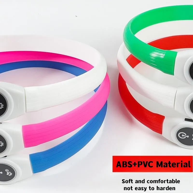 LED Luminous Dog Collar — USB Rechargeable & Waterproof