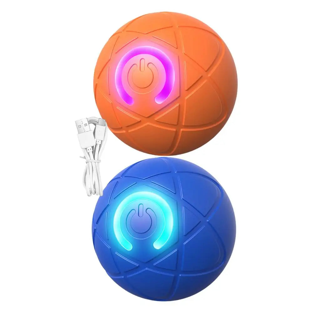 Interactive Auto-Rolling Ball Dog Toy – USB Rechargeable LED Shaky Ball for Dogs & Puppies