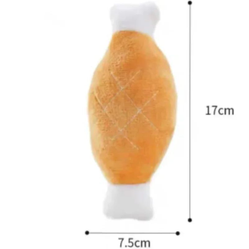 Squeaky Plush Bone Dog Toy — Puppy Teething & Molar