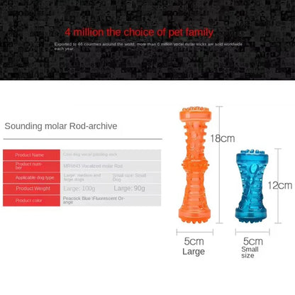 TPR Squeaky Dog Bone Teething Stick