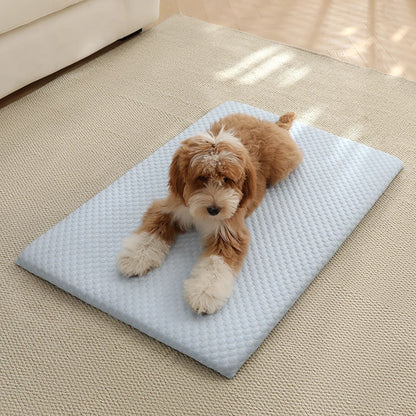 New Summer Ice Silk Cooling Pet Mat Thick Breathable Dog Bed Pad Non-Slip Washable Pet Cooling Sheet for Medium Large Dogs Cats