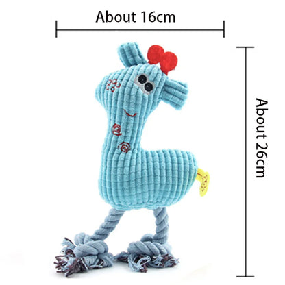 Squeaky Plush Bone Dog Toy — Puppy Teething & Molar