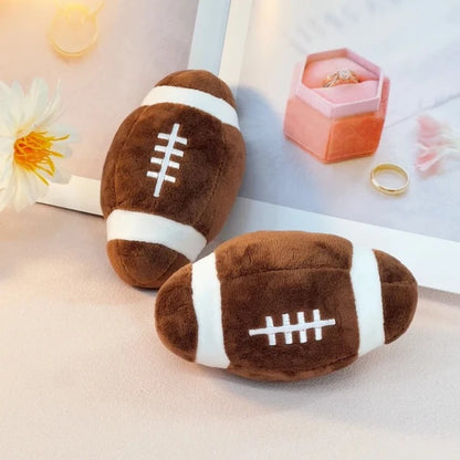 Squeaky Football & Rugby Dog Toy — Interactive Puppy Chew Toy