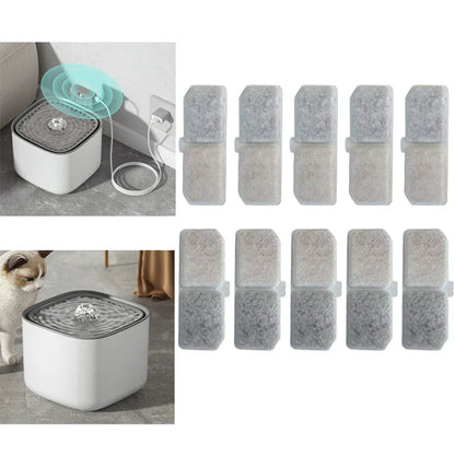 Cat Water Fountain Replacement Filters — 10 Pack