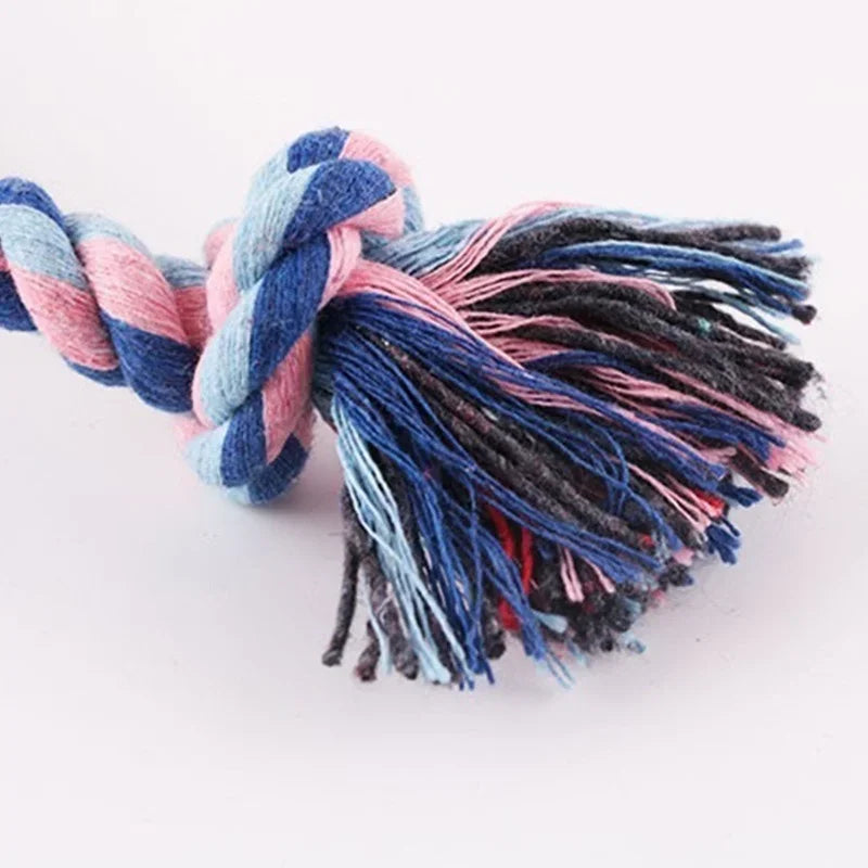 Colorful Double Knot Dog Teething Chew Toy