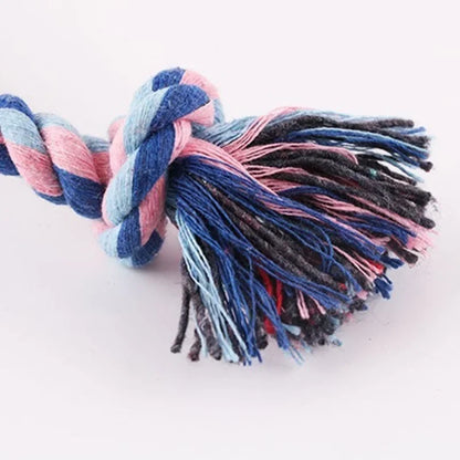 Colorful Double Knot Dog Teething Chew Toy