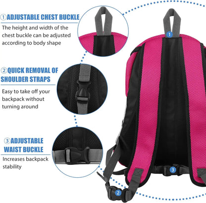 Breathable Pet Backpack Carrier – Front & Back Wear with Reflective Strips for Dogs & Cats