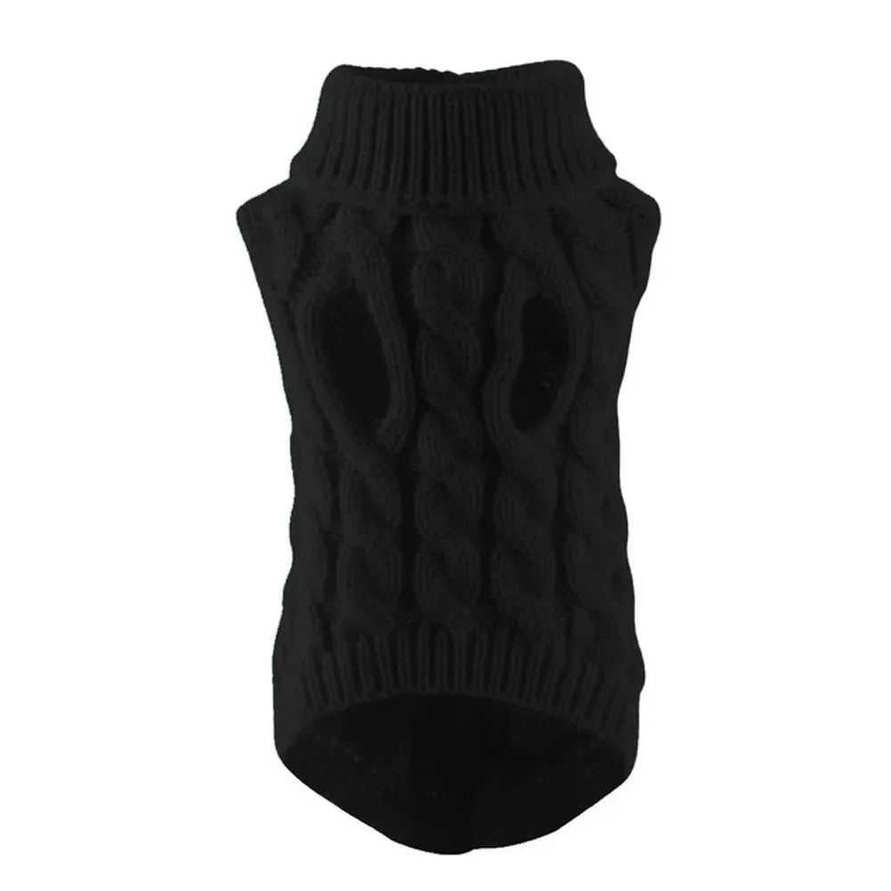 Warm Turtleneck Dog Sweater | Soft Cable Knit for Small & Medium Dogs