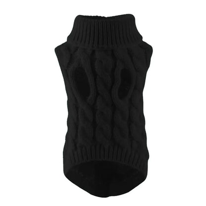 Warm Turtleneck Dog Sweater | Soft Cable Knit for Small & Medium Dogs