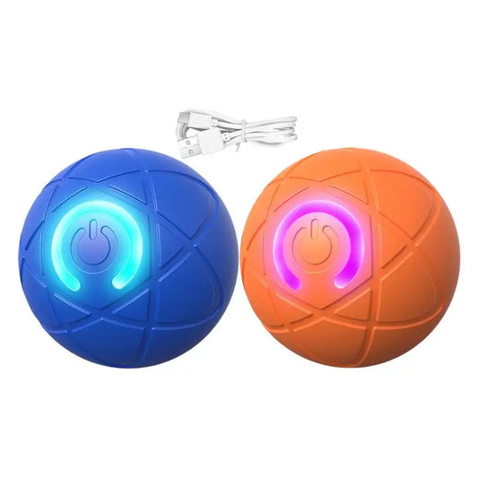Interactive Auto-Rolling Ball Dog Toy – USB Rechargeable LED Shaky Ball for Dogs & Puppies