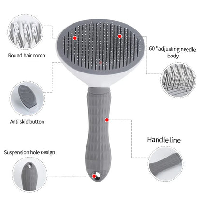 Pet Dog Brush Cat Comb Self Cleaning Pet Hair Remover For Dogs Cats Grooming Tools Pets Dematting Comb Pet Grooming Accessories