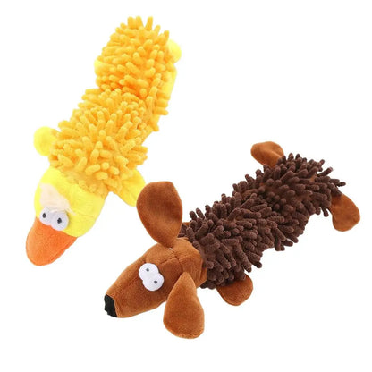 Cartoon Animal Squeaky Plush Dog Chew Toy