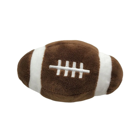 Squeaky Football & Rugby Dog Toy — Interactive Puppy Chew Toy
